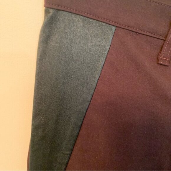 Rag & Bone Wine Black Pop Legging Lamb Leather Panel Skinny Jeans 28 - Picture 8 of 12